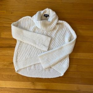White Express turtle neck sweater